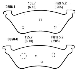 Bremsklötze Hinten - Brakepads Rear  Voyager  01-05